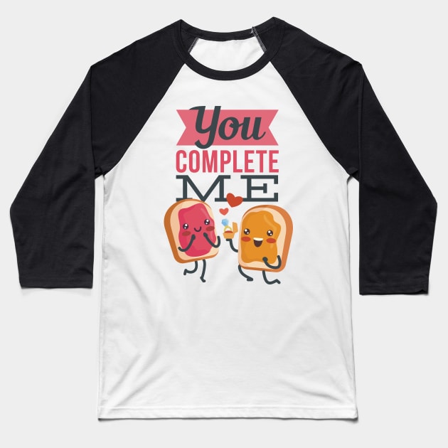 Jam & Peanut Butter Sandwich Toast Valentine's Day Costume Baseball T-Shirt by barranshirts